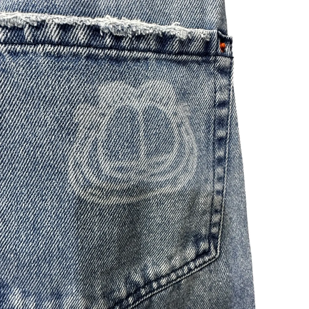 Garfield Distressed Mom Fit Blue Denim Jeans Distressed 42 Euro US 10 - Image 4