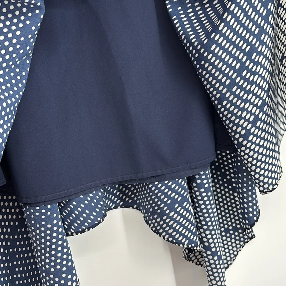 Banana Republic Factory Handkerchief Skirt Blue & White Polka Dot Women’s Size 2 - Image 6