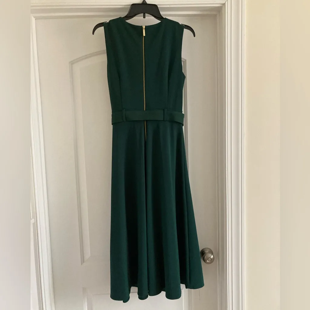 Calvin Klein Dark Green Midi Skirt - Image 7