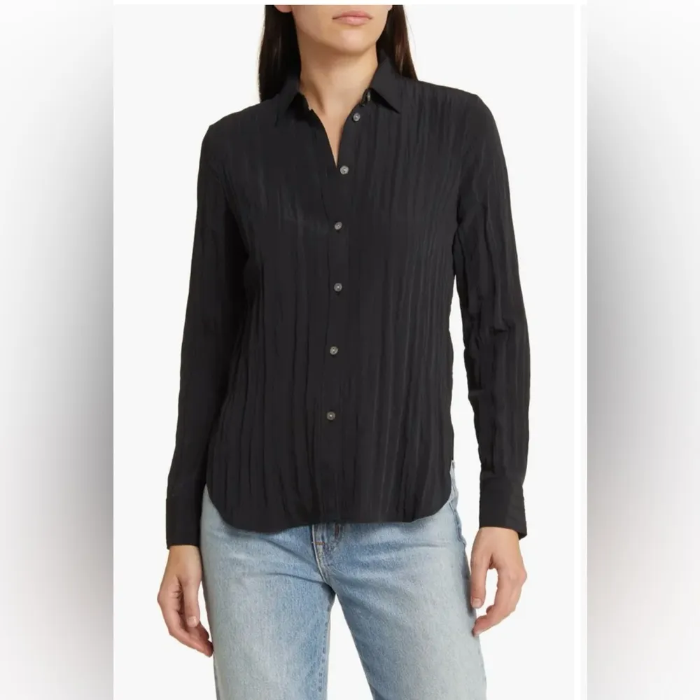 NWOT Crinkled Button-Up Shirt - Image 2