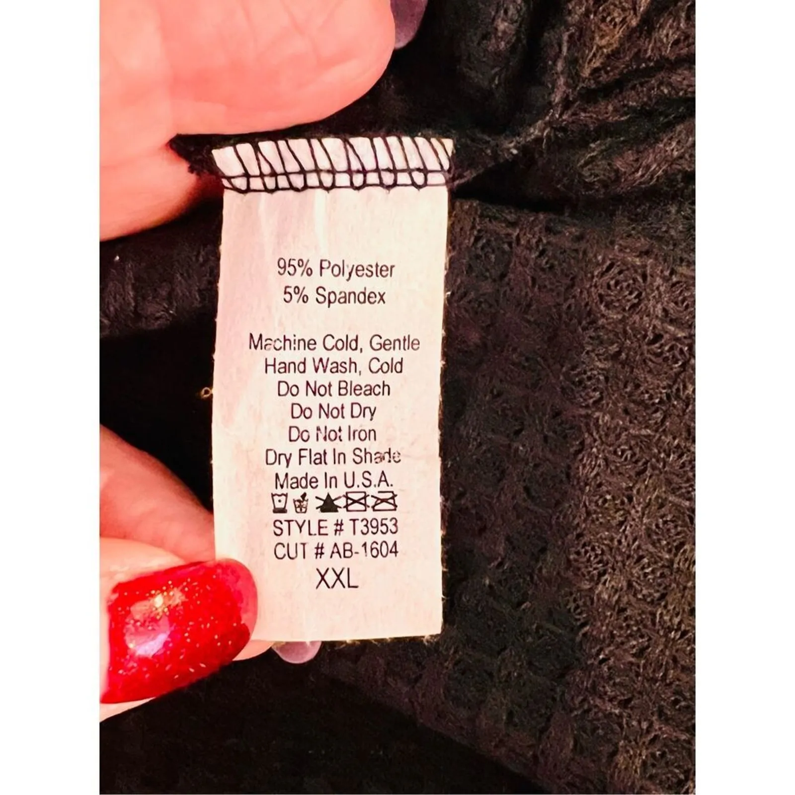 Zig Zag Stripe Black‎ Pink Waffle (2) Sleeveless Babydoll Top 2XL NWOT Plus Size Black Size XXL - Image 6