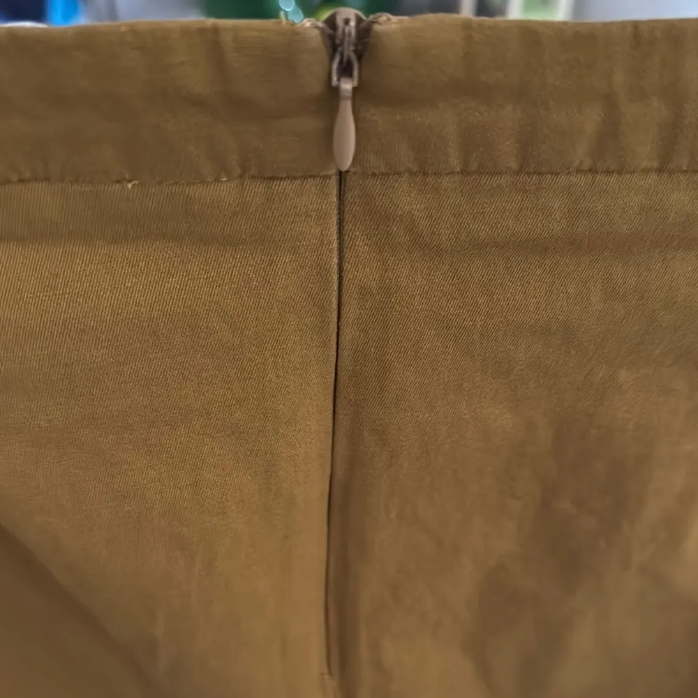 Asymmetrical Tan Pencil Skirt Mini Length - Image 5