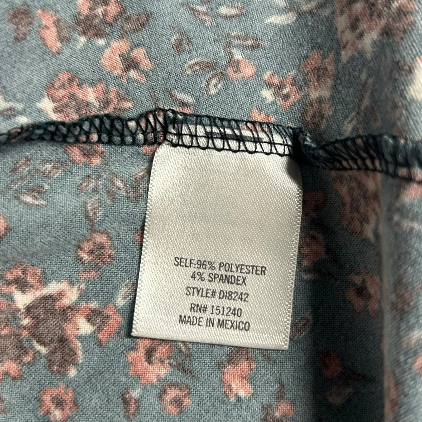 Alya Women's 3/4 Sleeve Floral Tie Knit Fit and Flare Mini Dress Green S Small - Image 8