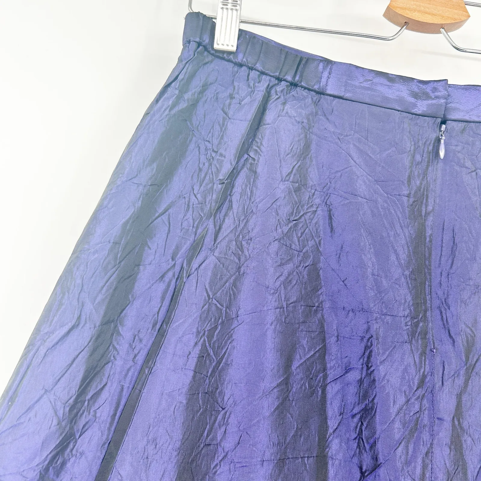 Coldwater Creek Womens Vintage Prom Whimsigoth Acetate A-Line Maxi Skirt Purple‎ - Image 4