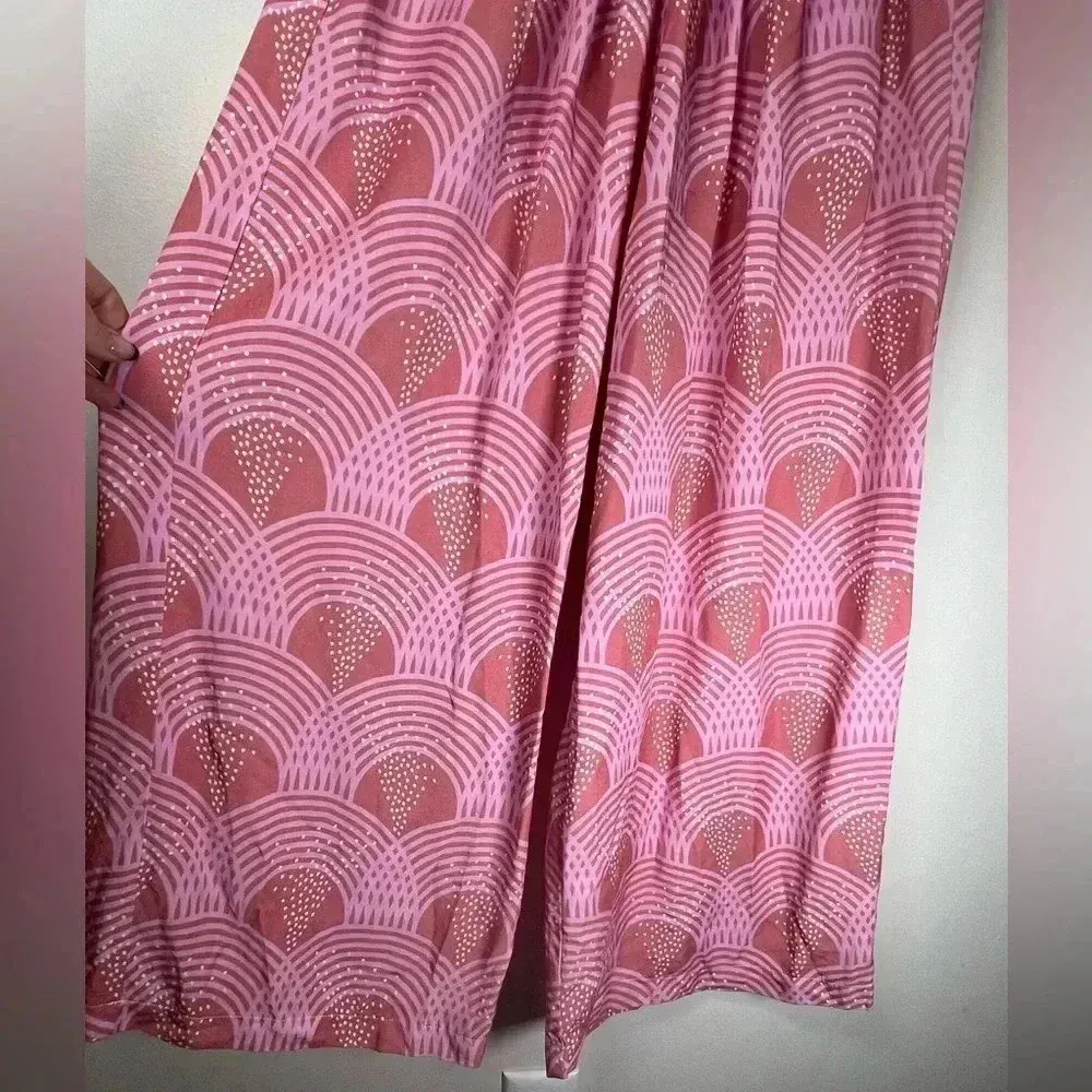 Leroli “Zoe” Pant In Sunset Wide Leg Loose Fit Ankle Length Women’s Size Medium Pink - Image 5