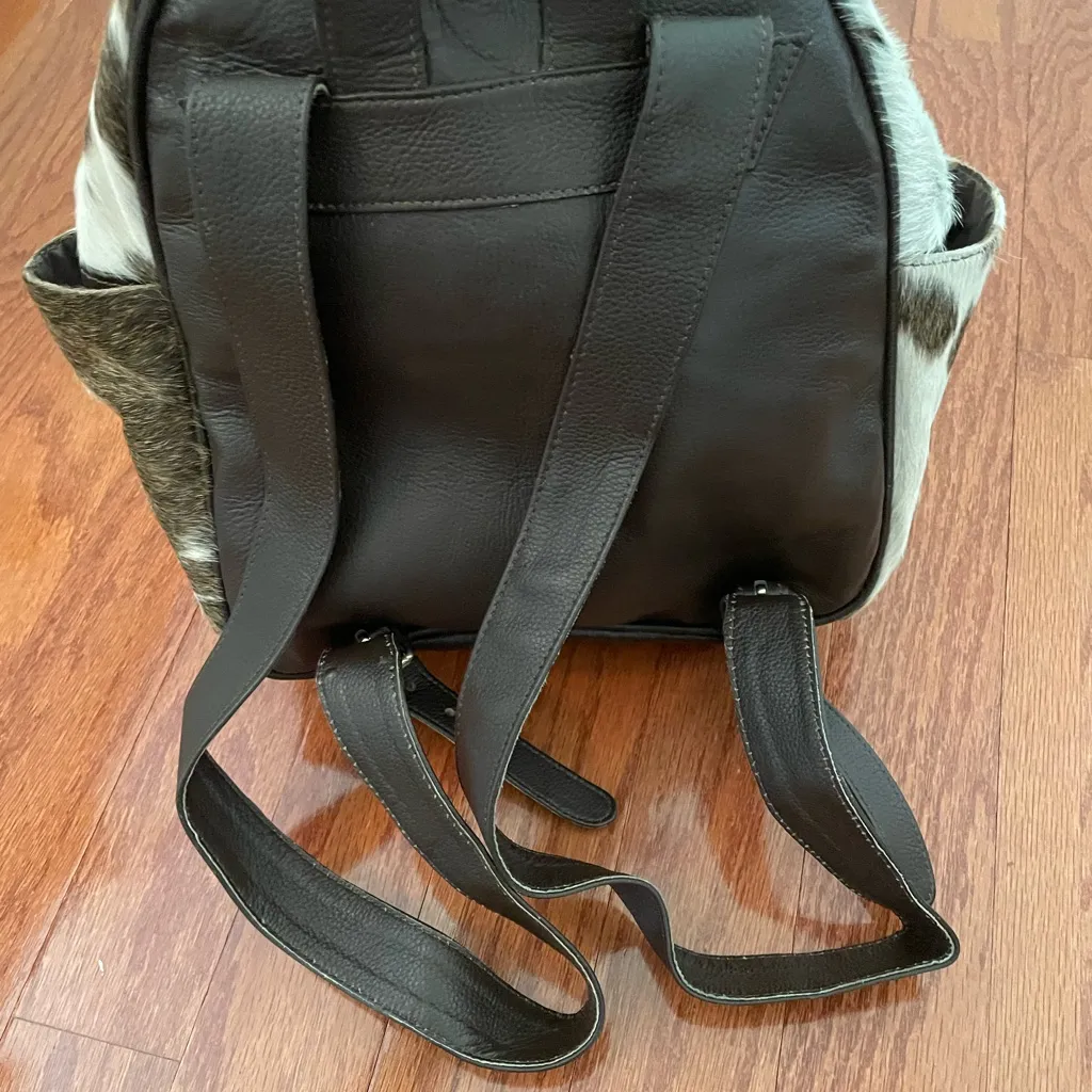 Talula Belles Pebbled Leather and Cowhide Backpack Brings Western Vibes - Image 5