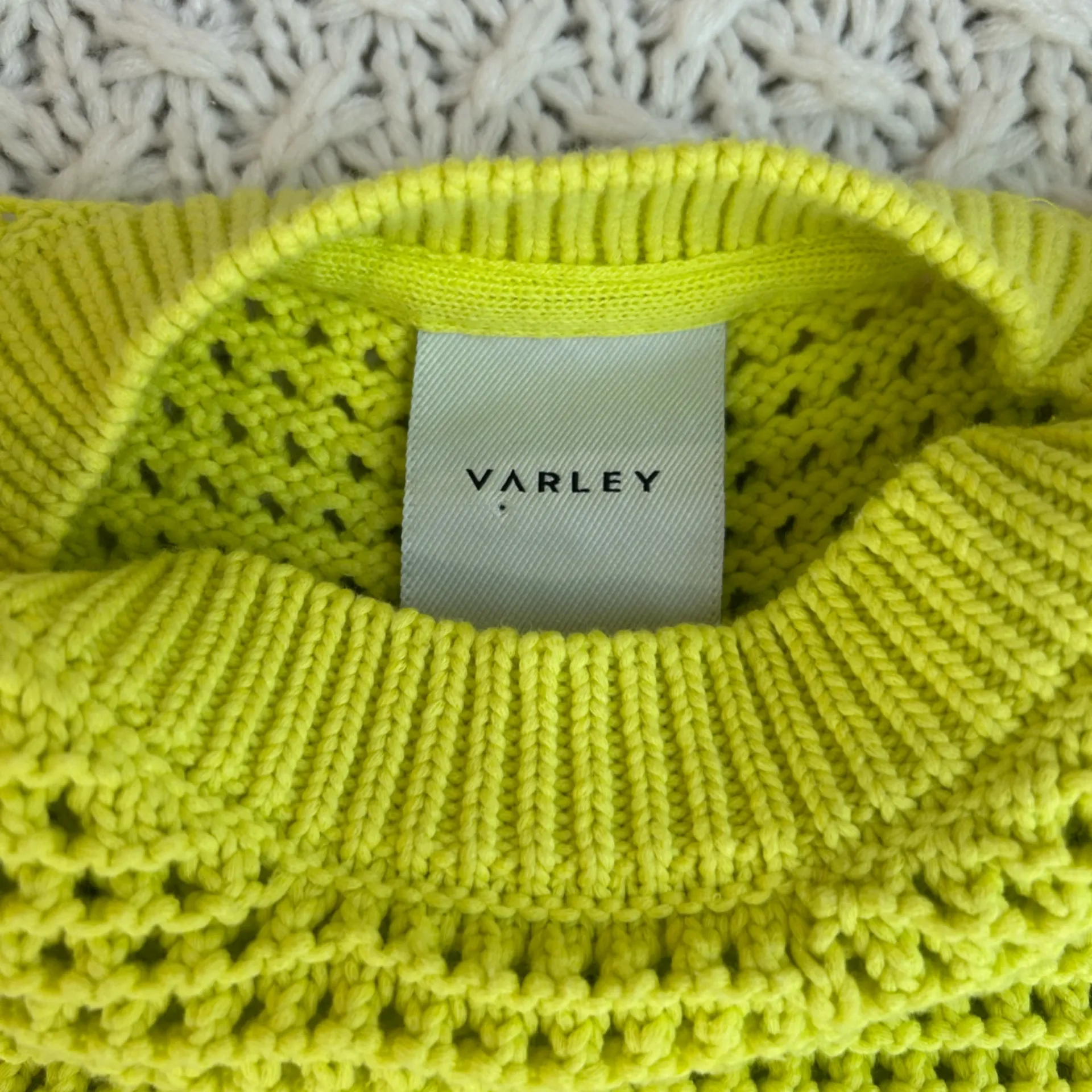 Varley Electric Lime Randal Crop Knit Tank - Image 4