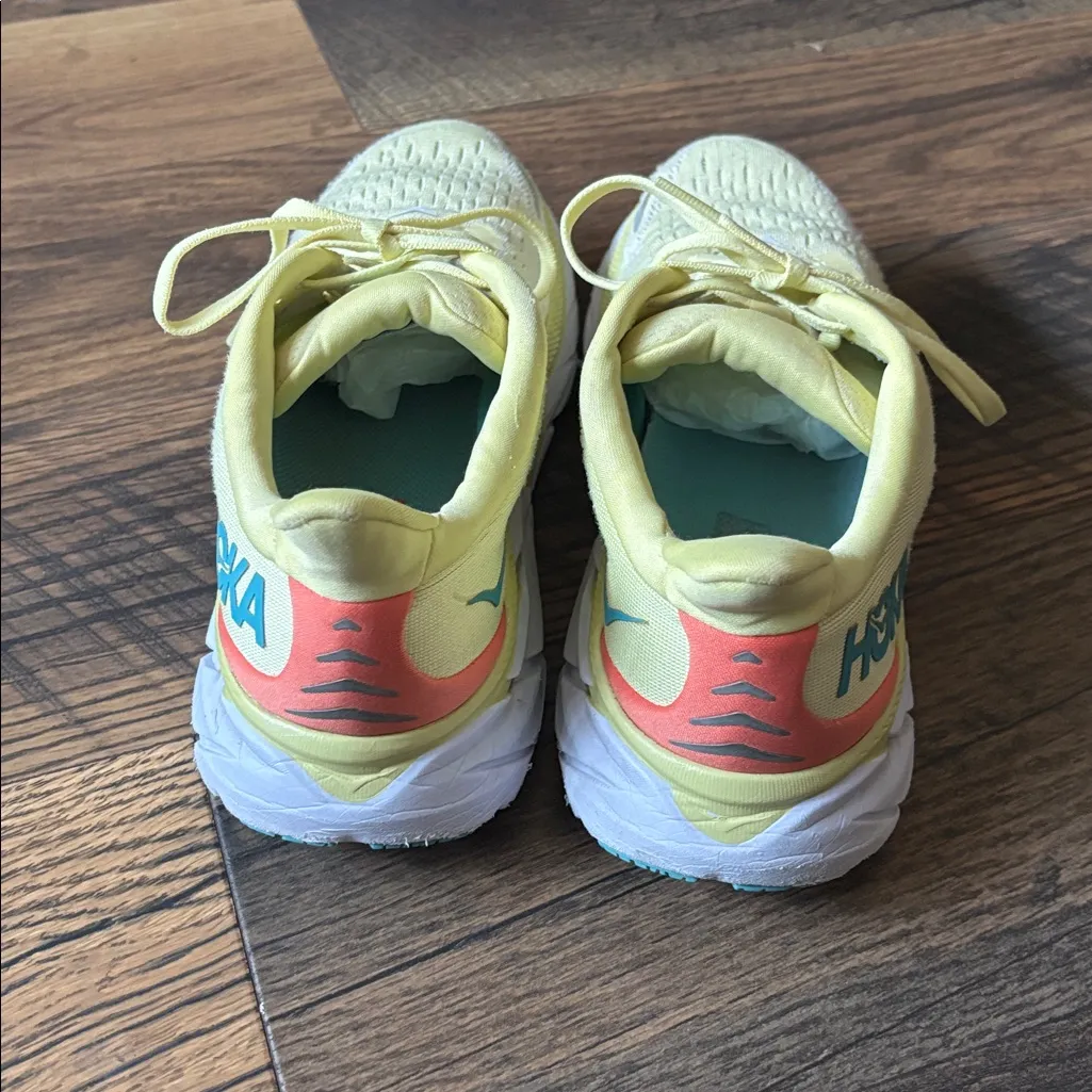 HOKA Women’s Clifton 8 Running Shoe Size 10B Color Yellow Pear / Sweet Corn - Image 4