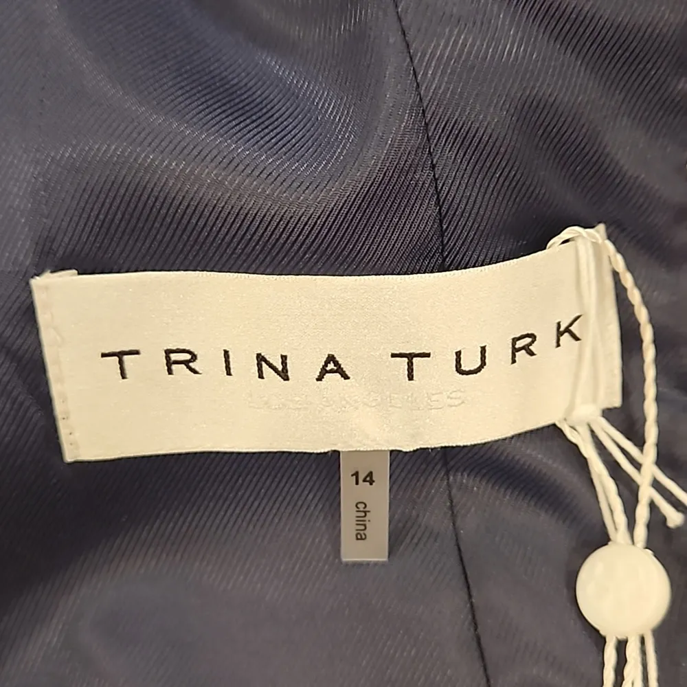 💕TRINA TURK💕 Beacon Blazer ~ Beach Side Abstract Tropical Print 14 NWT - Image 14