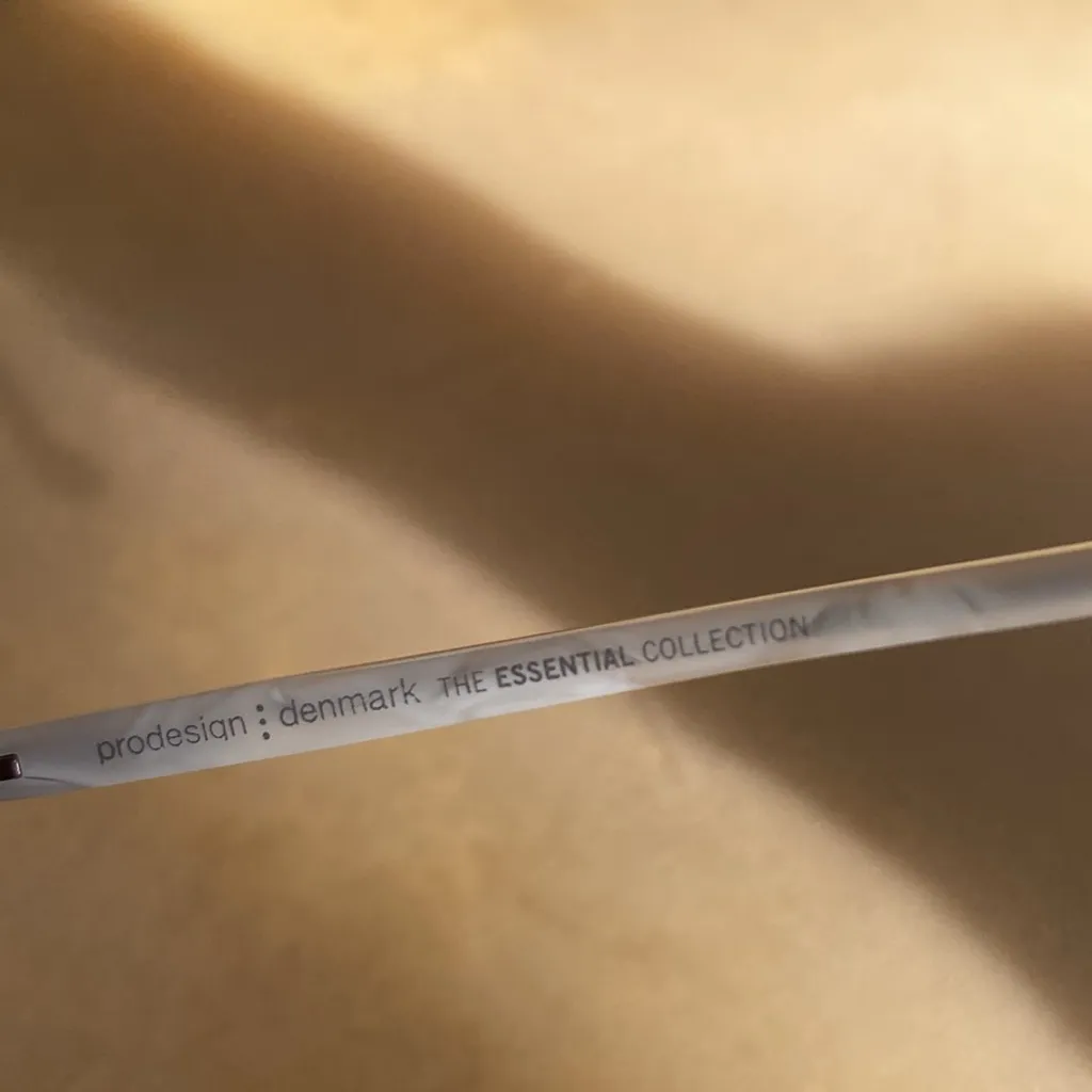 Prodesign Denmark Optical Frames 3137 c6021 Half Rim Matte Black Marble White - Image 15