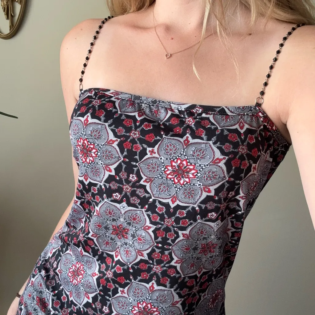 Y2K Vintage Asymmetrical Dress Black - Image 9