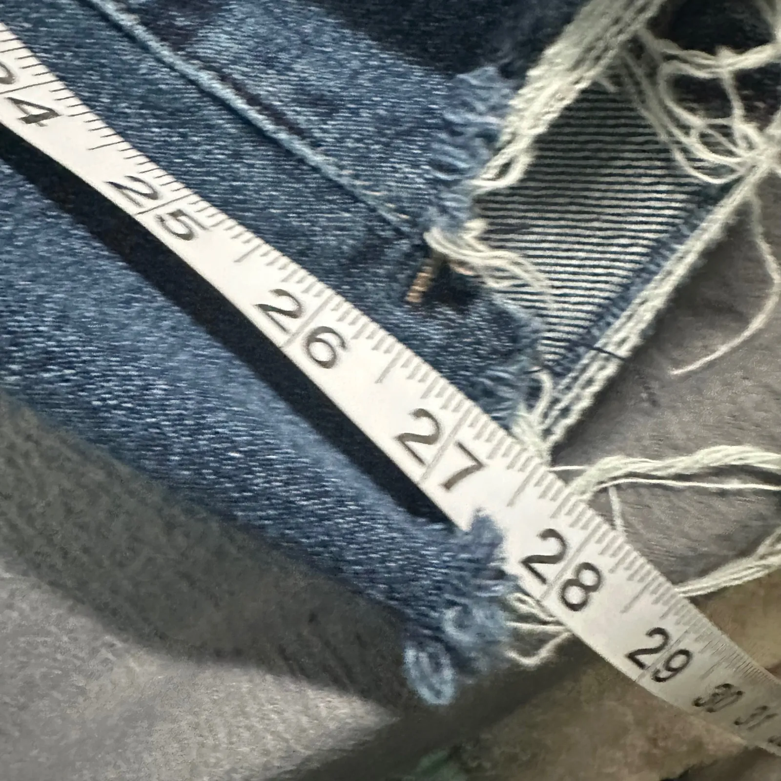 KUT From The Kloth Reese Ankle Straight Jeans Womens 4 Blue Distressed Cropped - Image 16