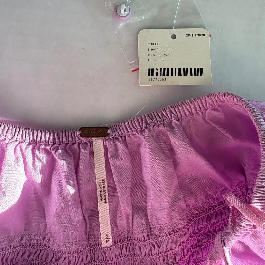 NWT Free People Sail away tunic  tiered ruffle dress lilac purple small - Image 8