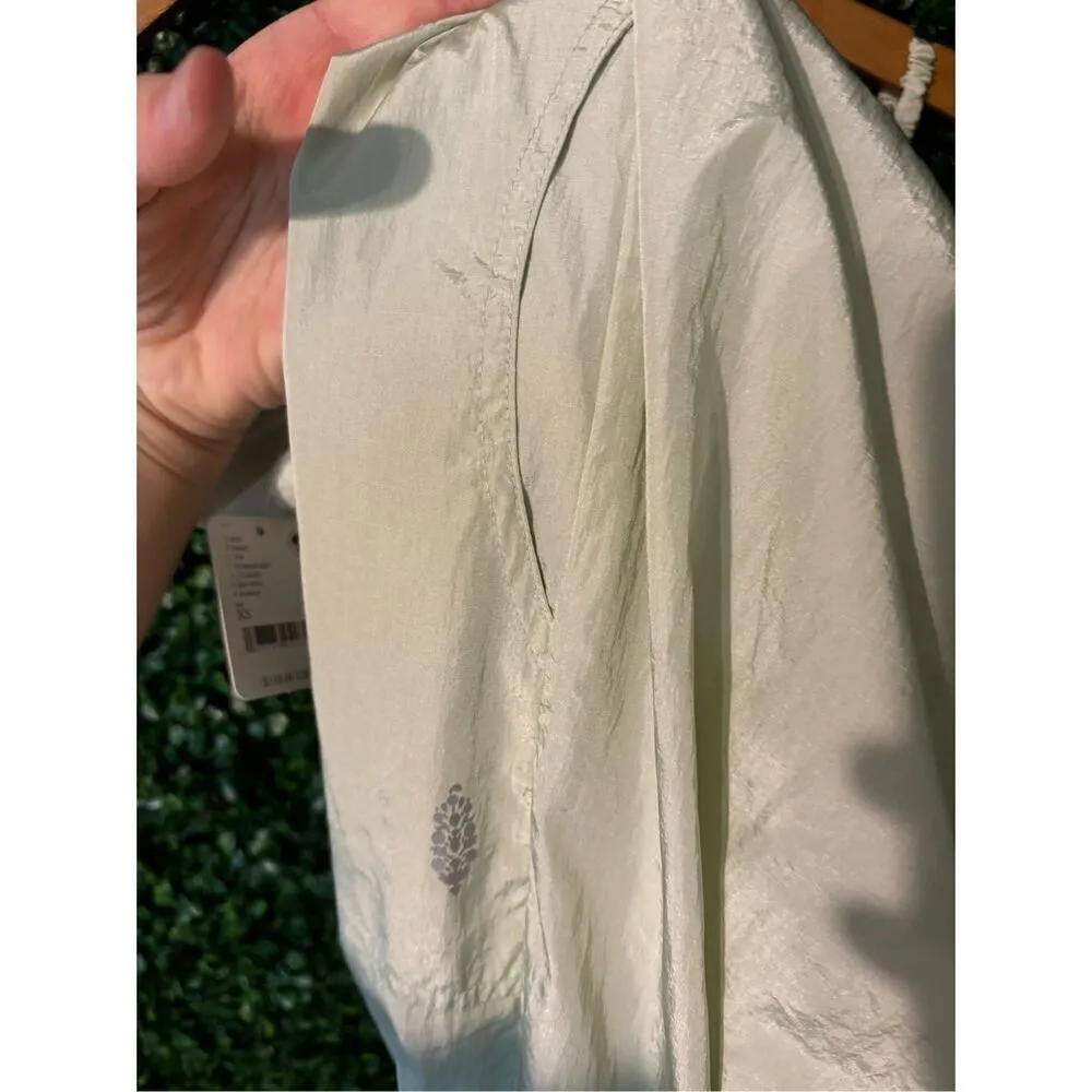 Free People NWT Down To Earth Nylon Romper Summer Mist Light Green Sz XS - Image 11