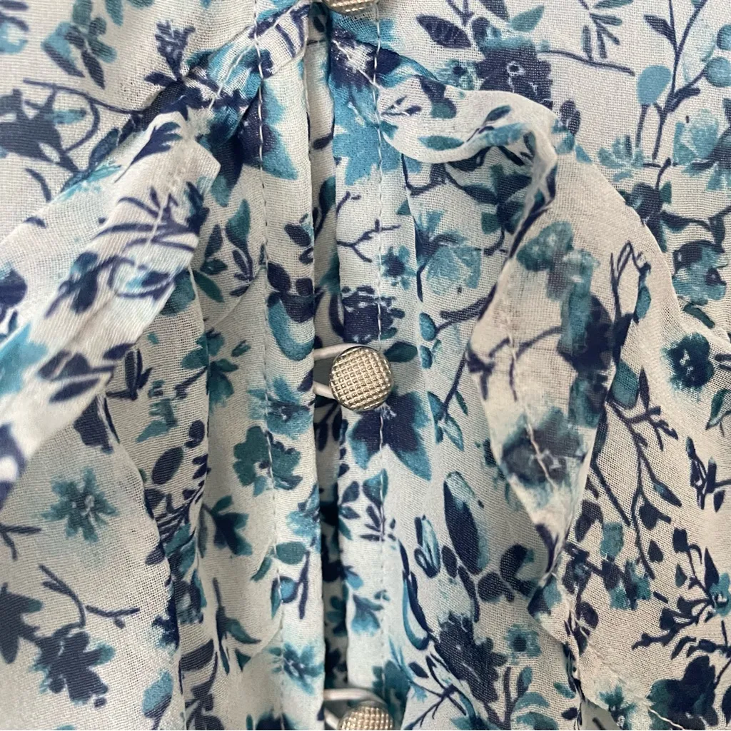 Anthropologie Ruffle Swing Floral Romper - Image 5