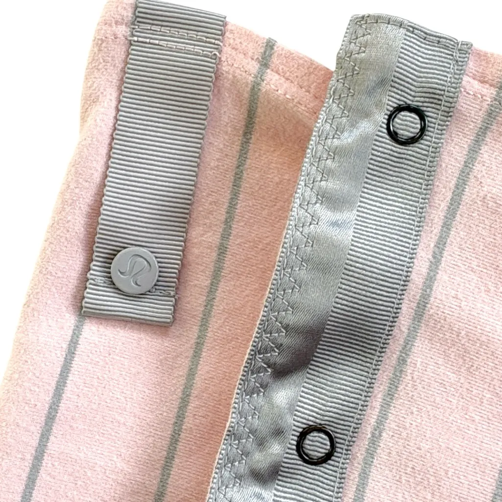 Lululemon EUC  Vinyasa Scarf Pink Grey Striped - Image 3