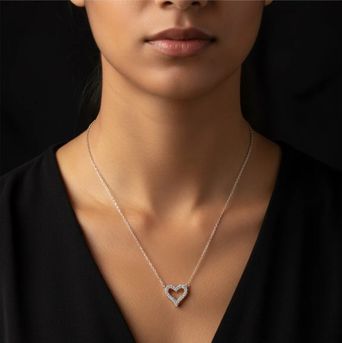 Authentic 925 Sterling Silver Heart Necklace | Solid Silver - Image 2