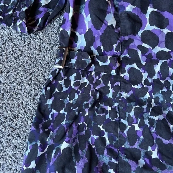 Zengery purple‎ and black leopard print raincoat size (2) large Purple - Image 11