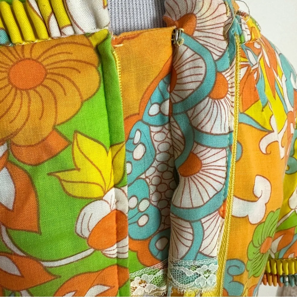 VINTAGE Yellow and Orange Floral Dress Size undefined - Image 6