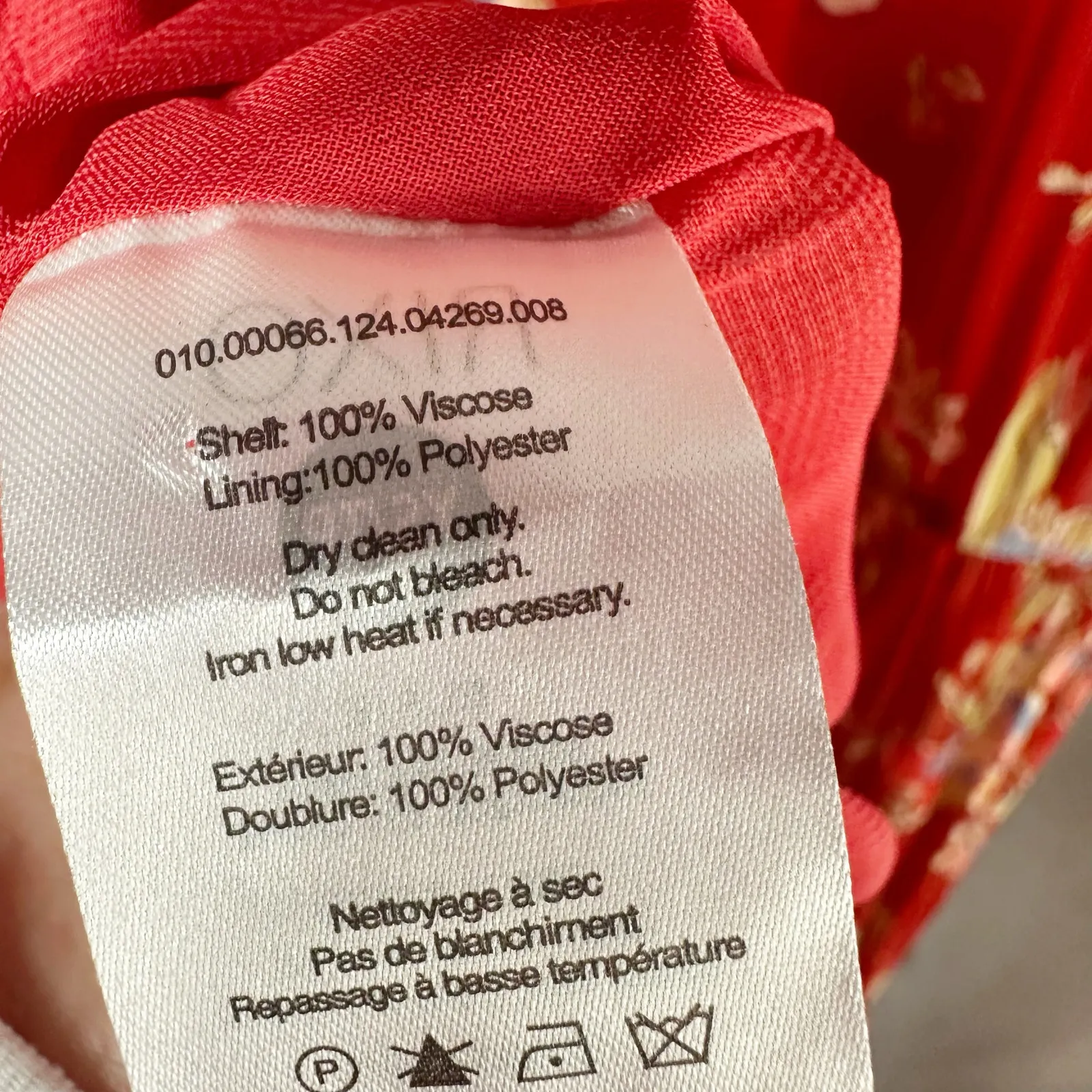 Rixo Elsie Chiffon Midi Dress in Red Bouquet Floral Merlot Size XS - Image 5