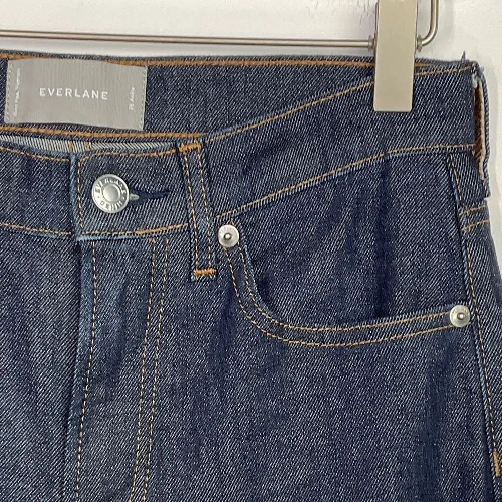Everlane Blue Dark Wash The Authentic Skinny Ankle Jeans 26 - Image 2