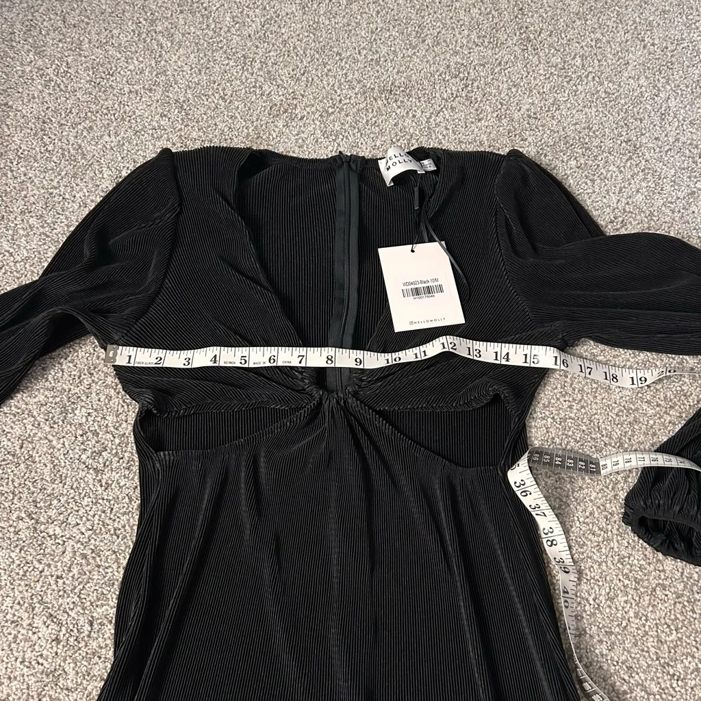 Hello Molly Ribbed Black dress new medium size 6‎ - Image 5