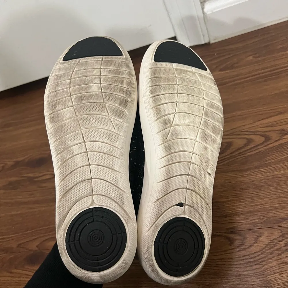 Black Knit Bow Slip On Sneakers Size 42 EU - Image 4