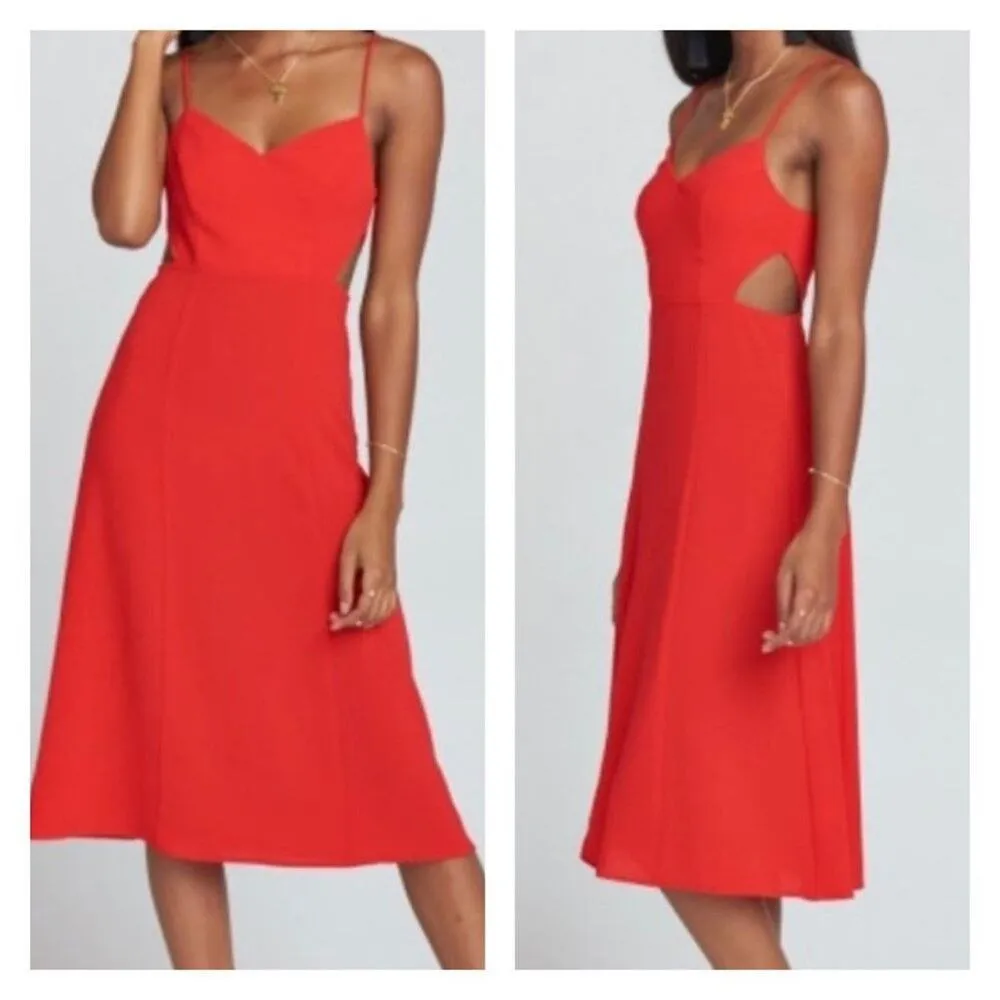 Show Me Your MuMu Claire Cut Out Dress in Red - Image 2