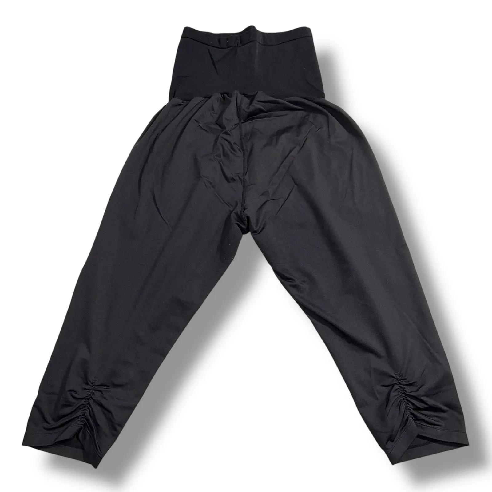 Motherhood Maternity Womens Athletic Capri Leggings Stretchy Casual Black XL - Image 3