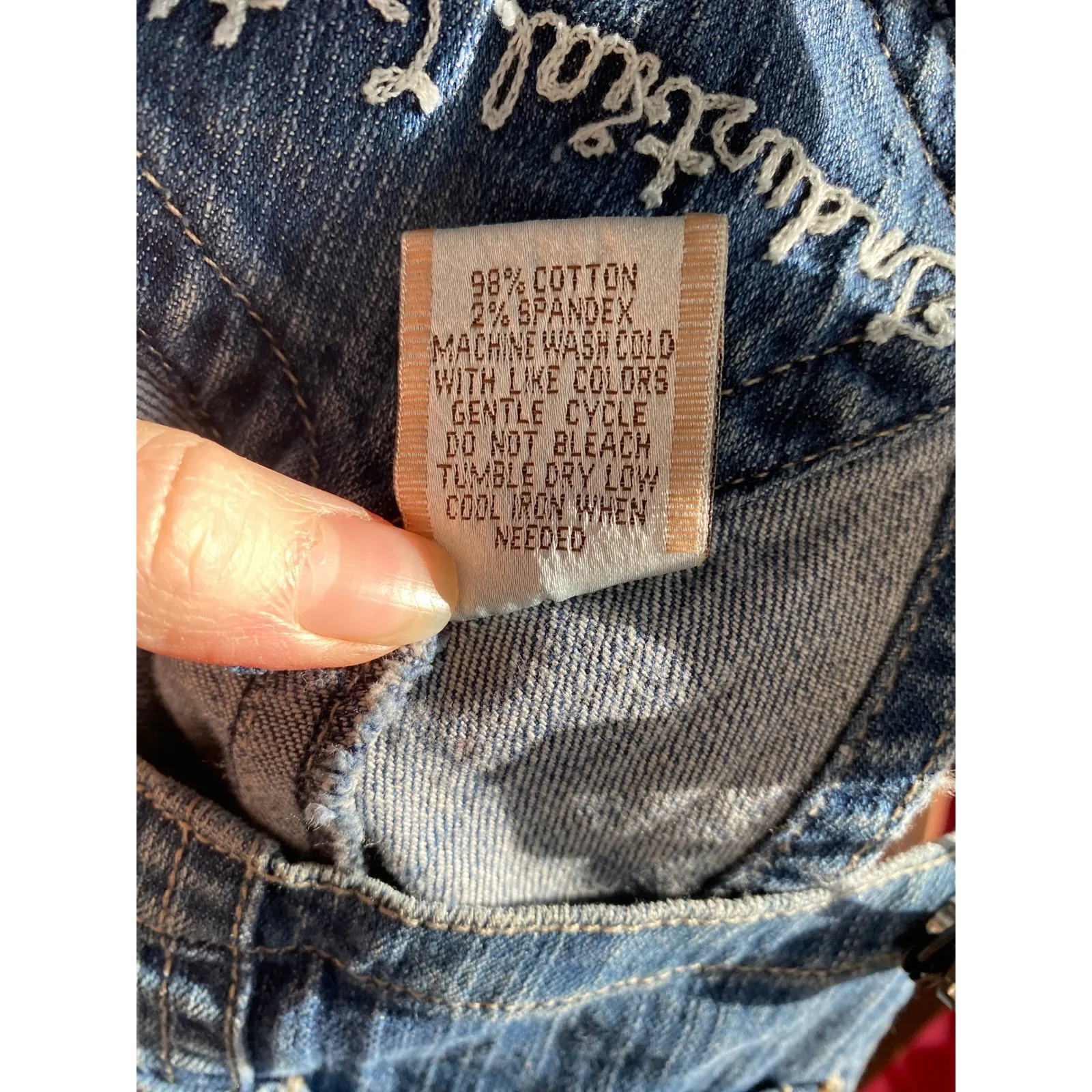 Industrial Cotton Denim Mini Dress Overalls Blue Frayed Hem Medium Hippie Retro - Image 4