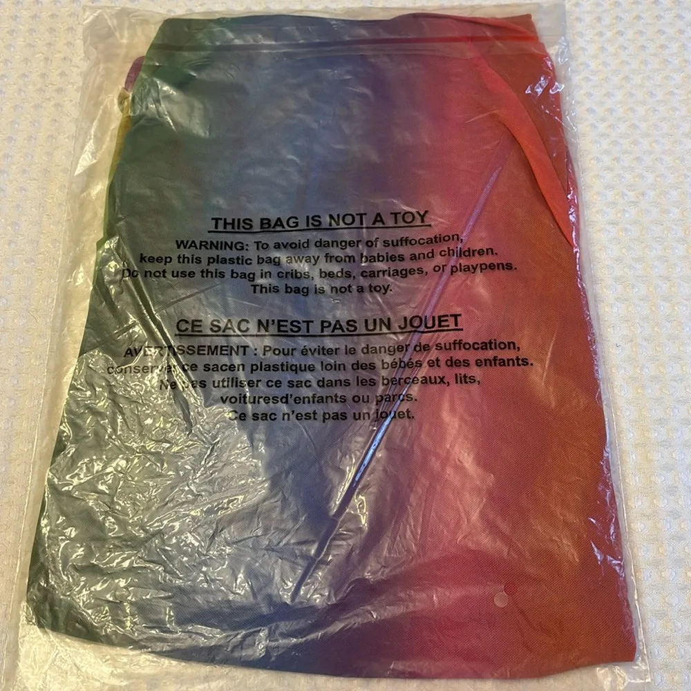 NEW! Iron Fist Somewhere Rainbow Sheer Mesh Mini Dress Sequin Heart XL Pride - Image 11