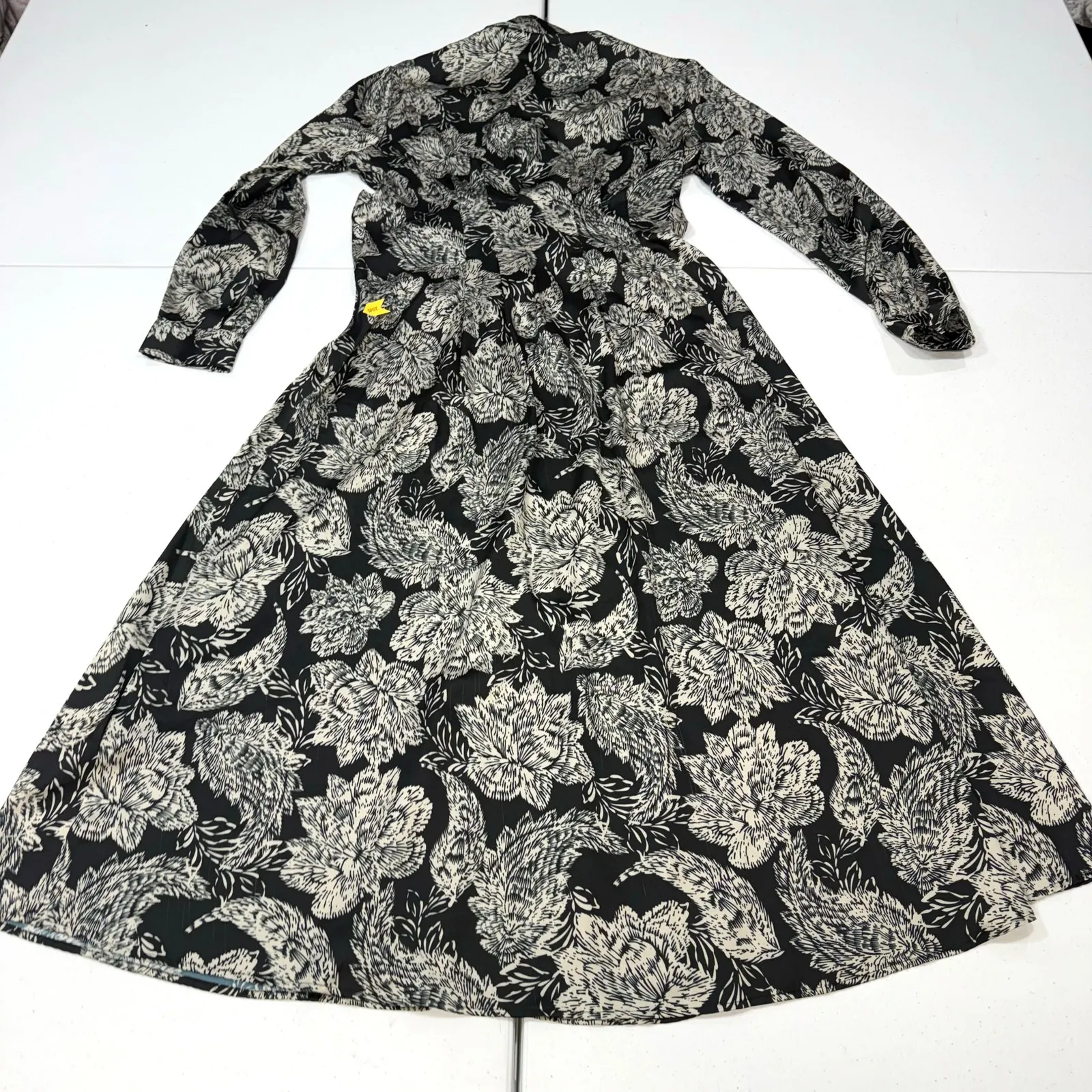 Shoshanna Black&White  Essie Dress tie waist Size 8 - Image 9