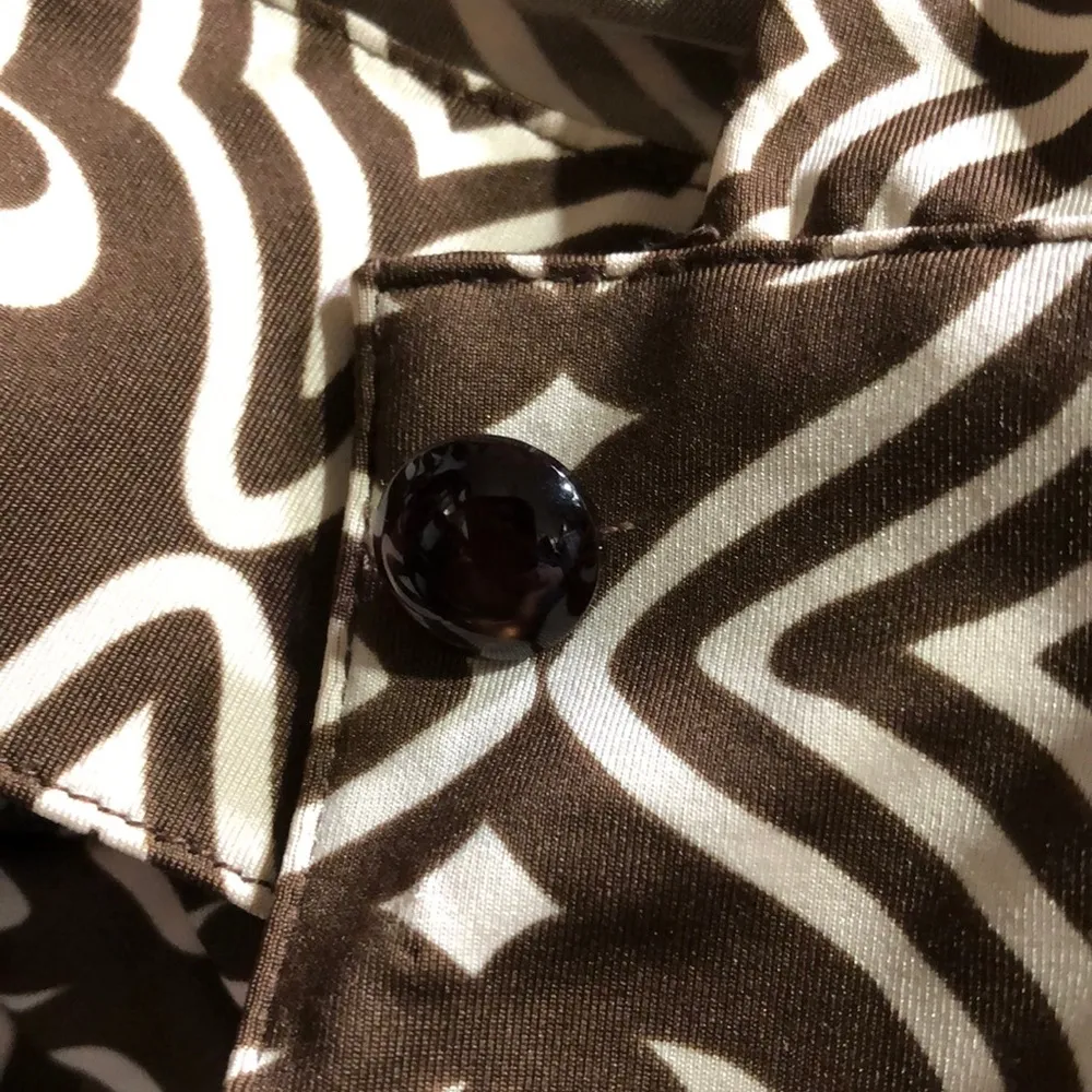 INC BROWN AND TAN SIZE LARGE PRINT DRESS - Image 9