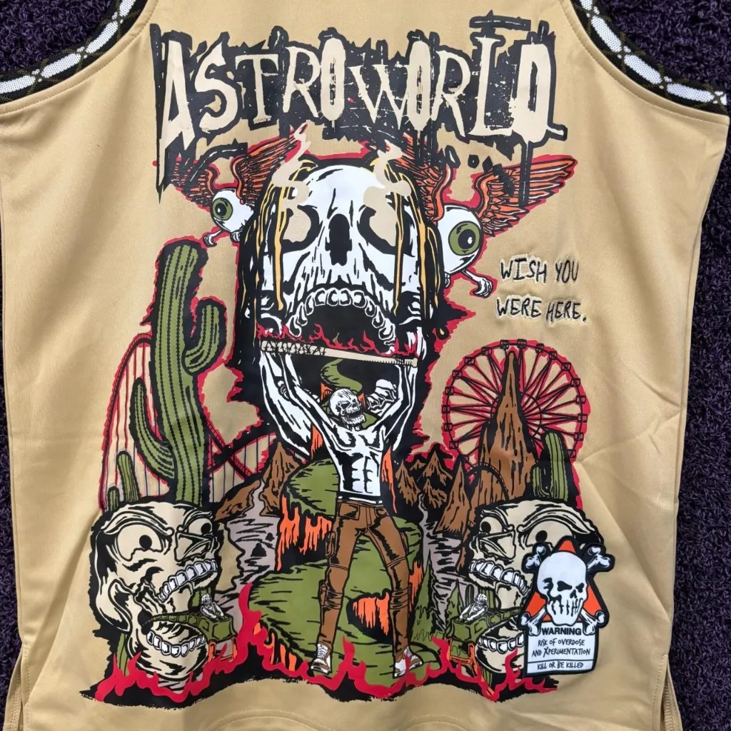 Astroworld Jack 01 Wish You Were Here Basketball Jersey XL - Image 4