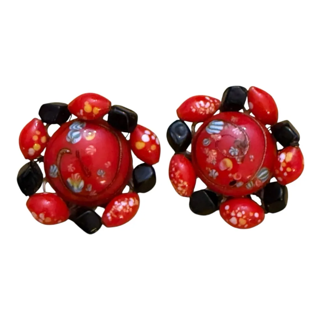 Vintage Hand‎ Painted Clip - Image 2