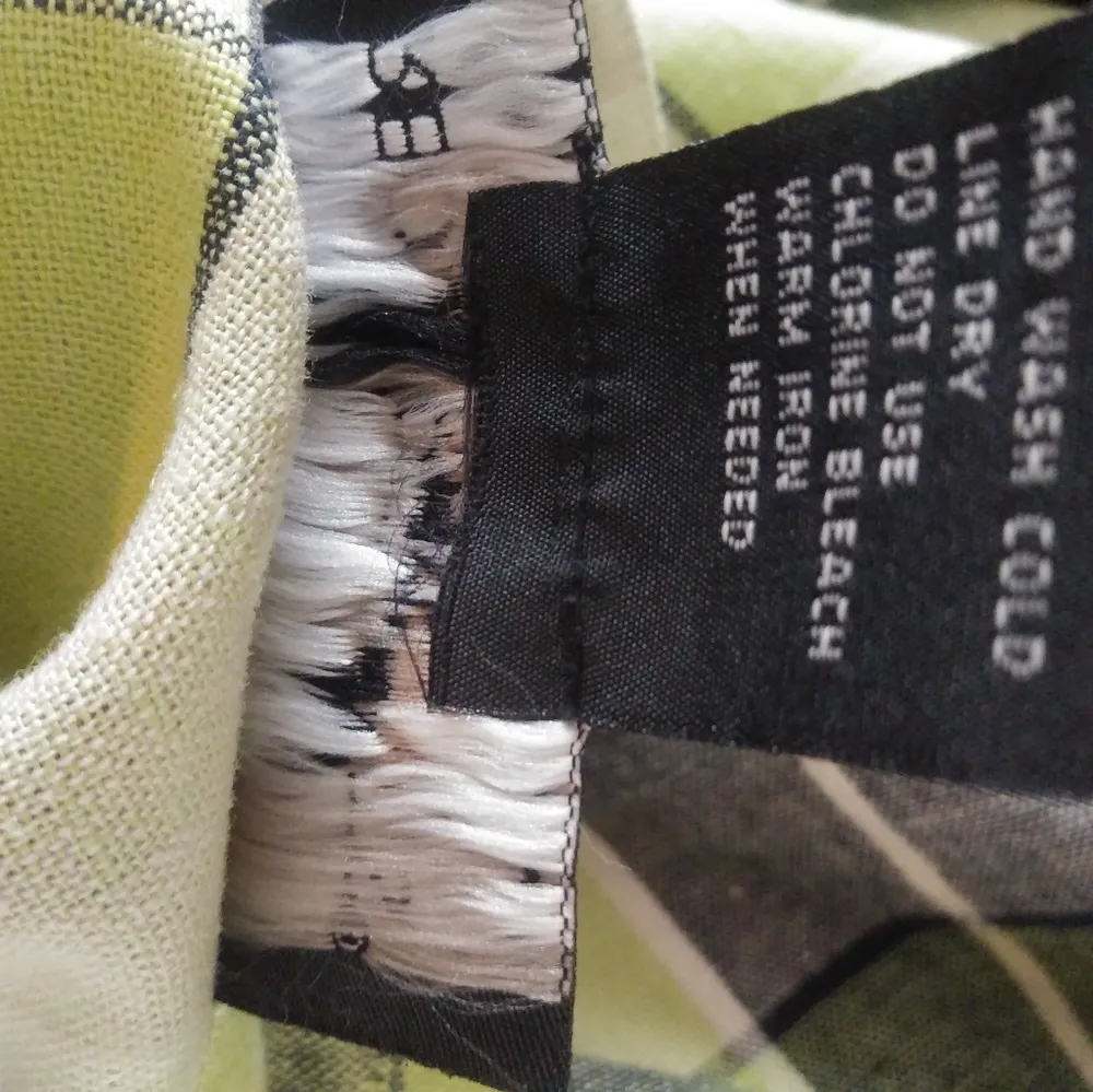 Requirements L Lime Diagonal Plaid Top - Image 6