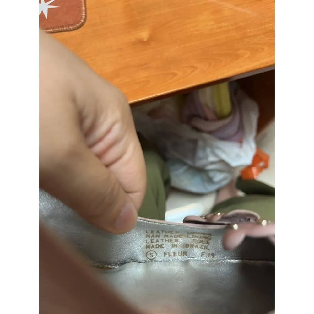 Antonio Melani Pink & Silver Courts Sling Backs All Leather Y2K Vintage Girly - Image 6