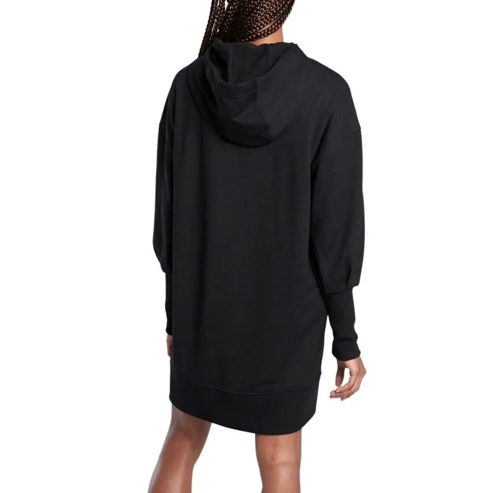 ATHLETA Mala Hoodie Mini Dress-Pullover Women L Black Athletic Versatile Travel - Image 4