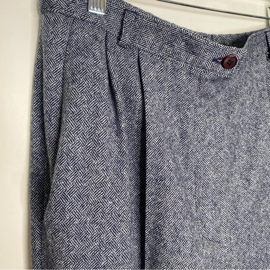 Vintage Pendleton 100% Virgin Wool Lined Straight Leg Tweed Dress Pants Sz 12 - Image 5