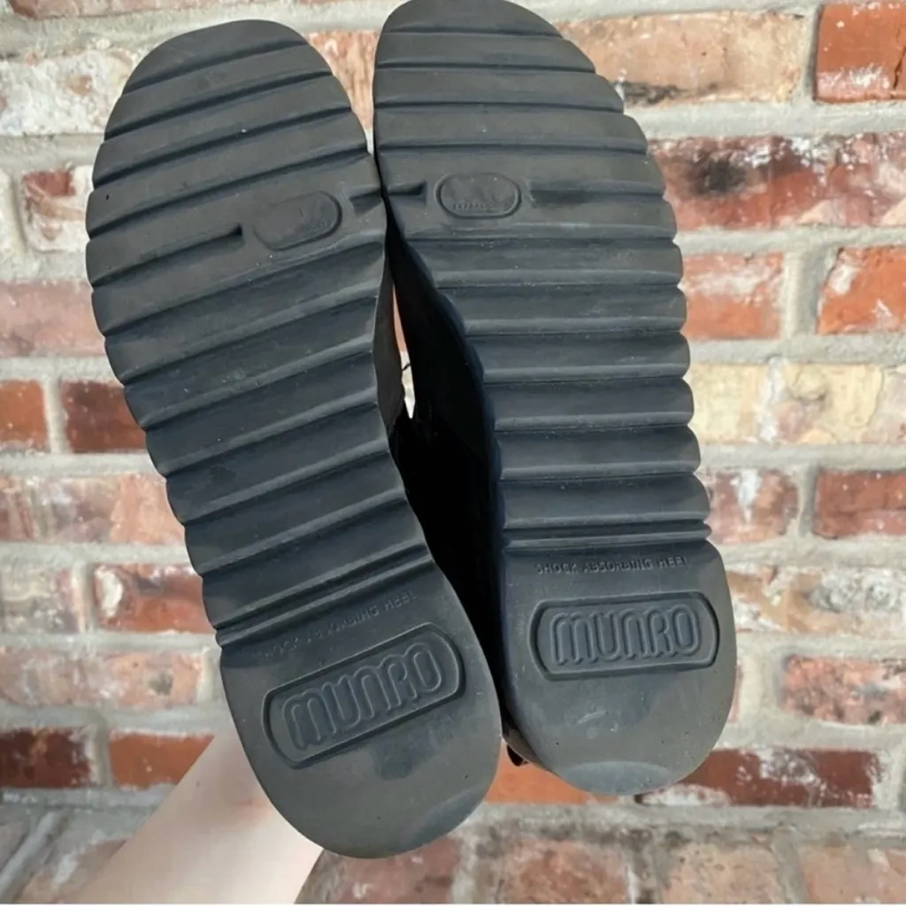 Munro Black Kit Leather Loafers Shoes, 8 Narrow - Image 10