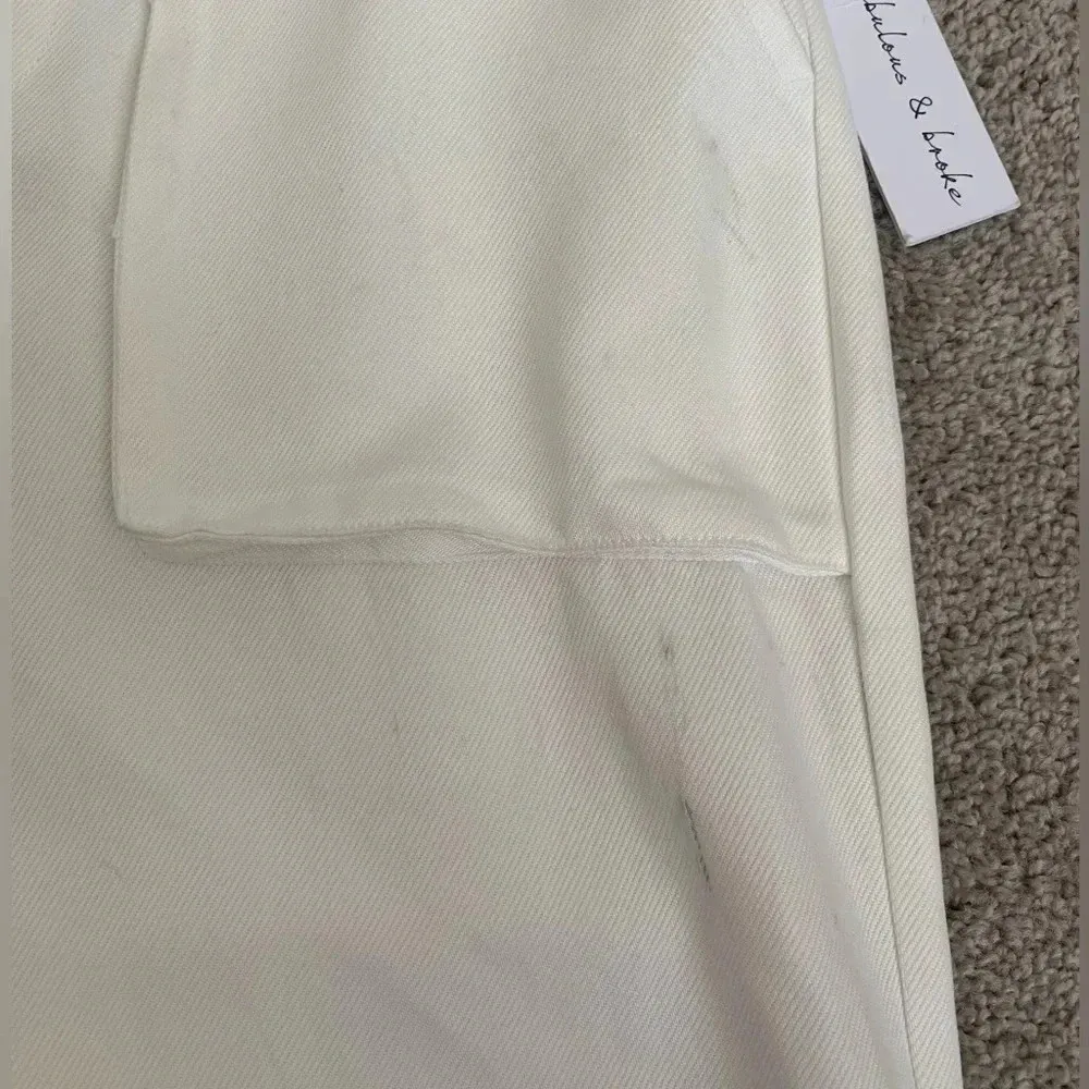 Young Fabulous & Broke Saidie Pants - Size M (US 6-8) - White -‎ NWT - Image 8