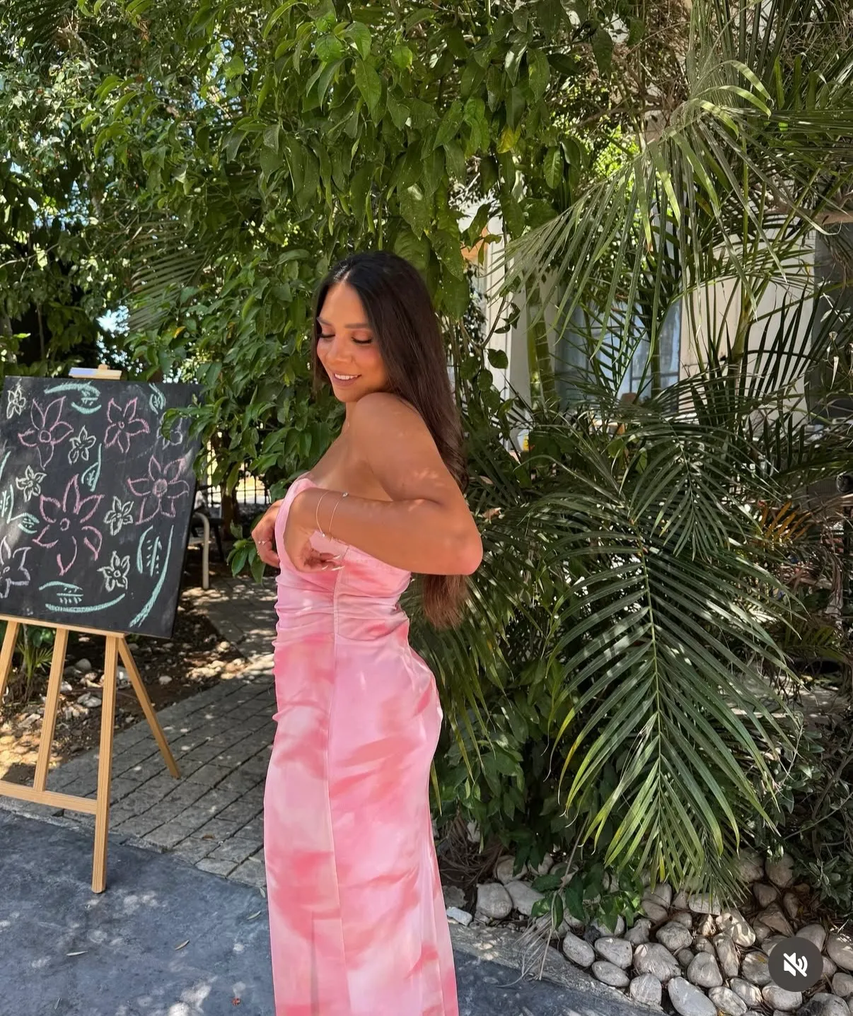 Zara mesh Pink Strapless Dress corset midi maxi bodycon evening party  - Image 5