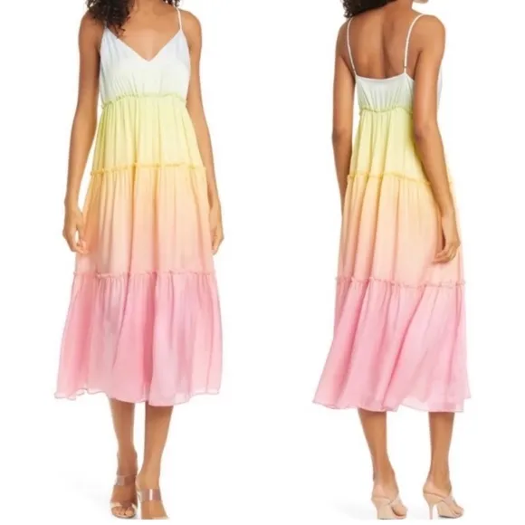 Cami NYC The Adrienne Dress Rainbow
Ombré Dress Silk Small S - Image 2