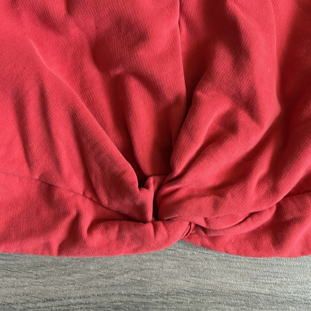 All saints red cropped sweatshirt - Image 2