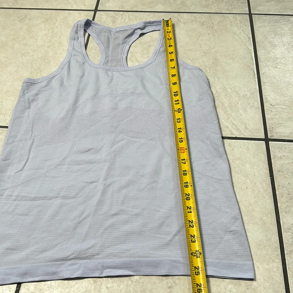 Lululemon Swiftly‎ Tech Racerback Light Purple Tank Size 10 - Image 5