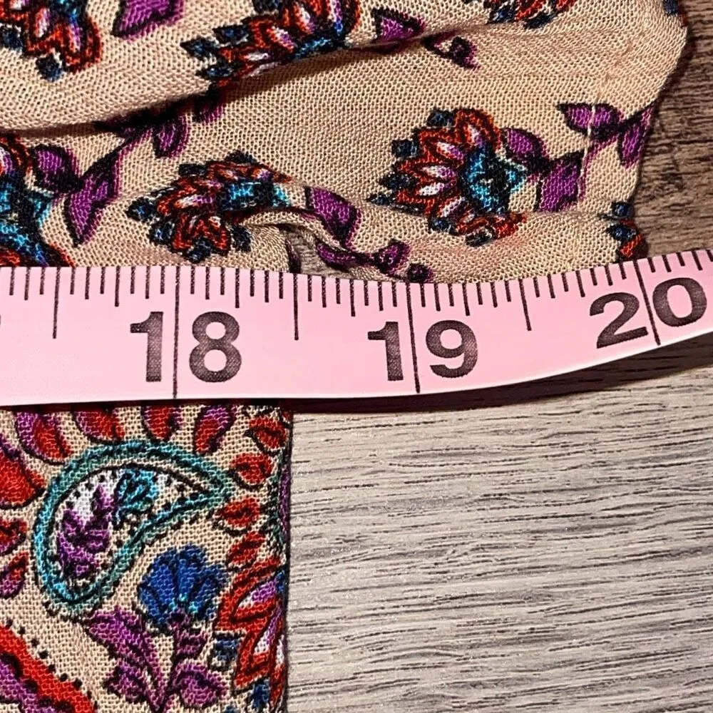 Patrons Of Peace Womens Paisley Cold Shoulder Boho Dress Multicolor Small - Image 8