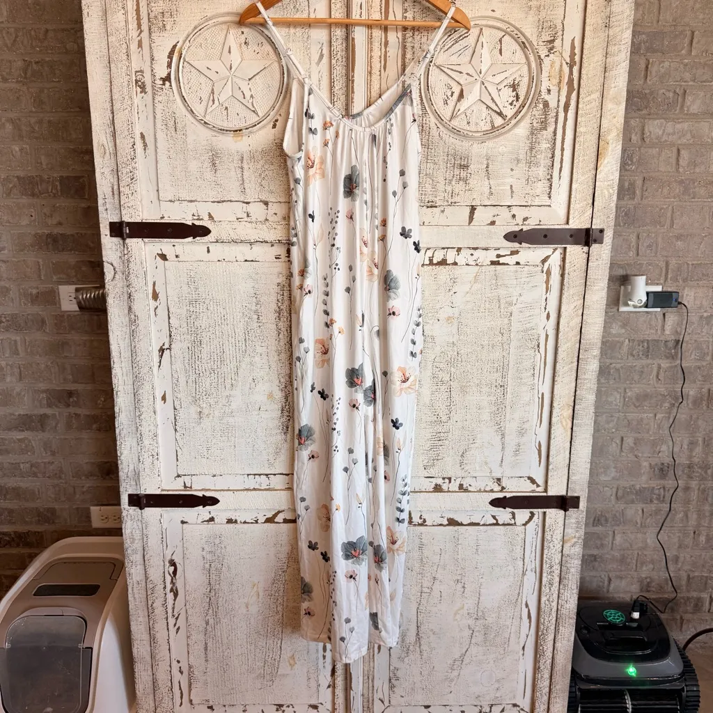 Source Unknown Floral Spaghetti Strap Jumpsuit - Image 4