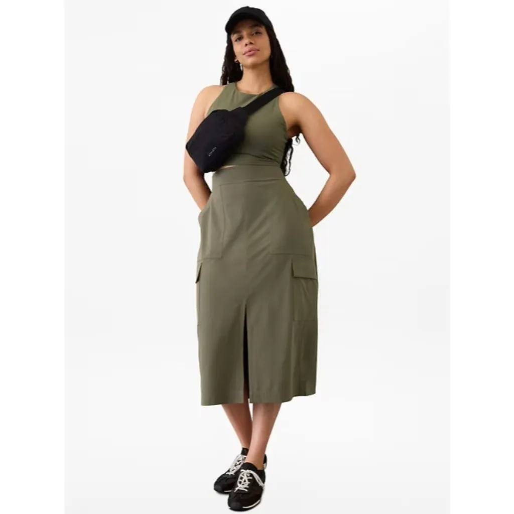 New Athleta 4 Brooklyn Heights Cargo Skirt Moss Size 4 - Image 2