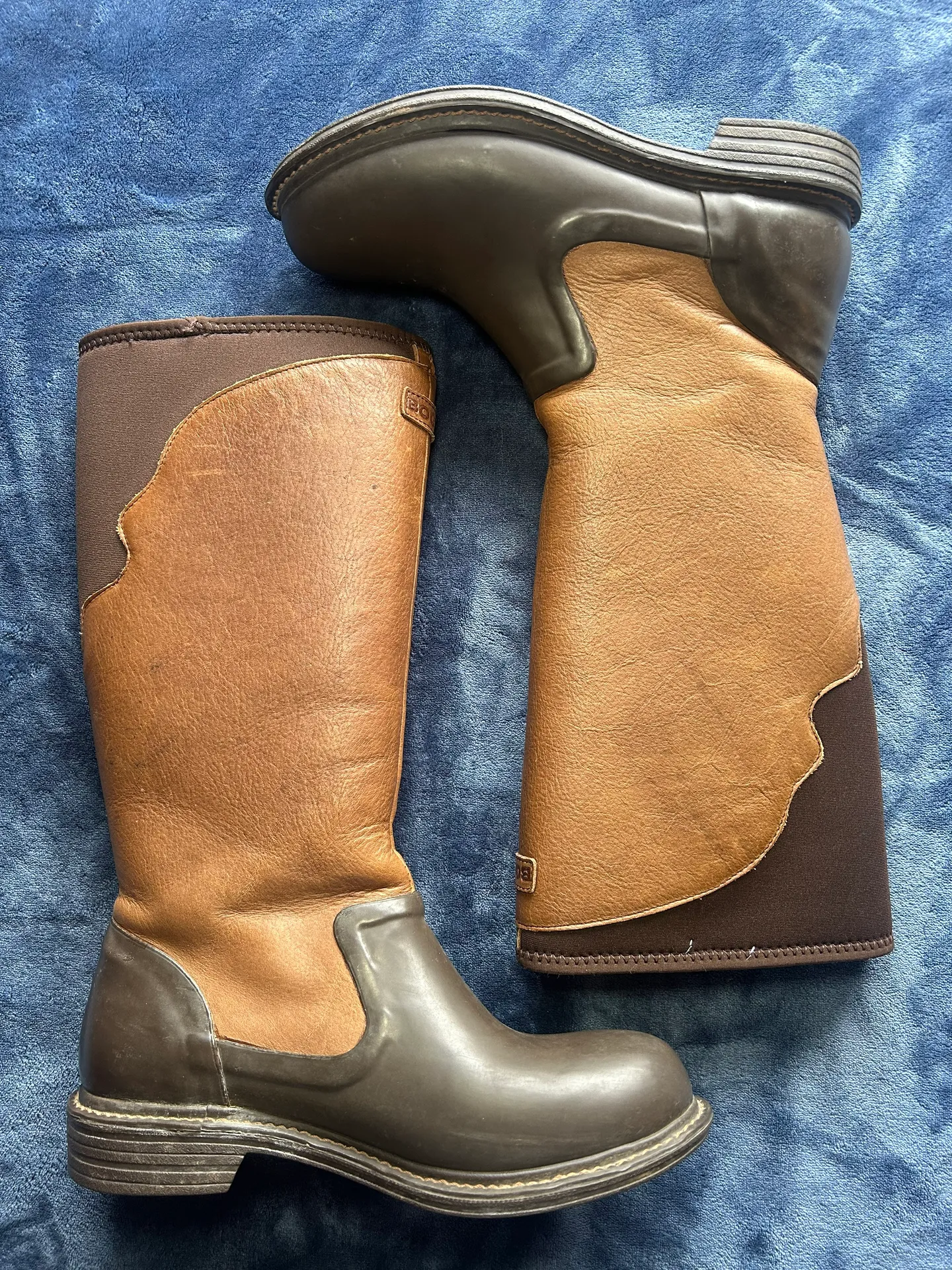 Leather Bogs rain Boots Tan Size 8 - Image 2