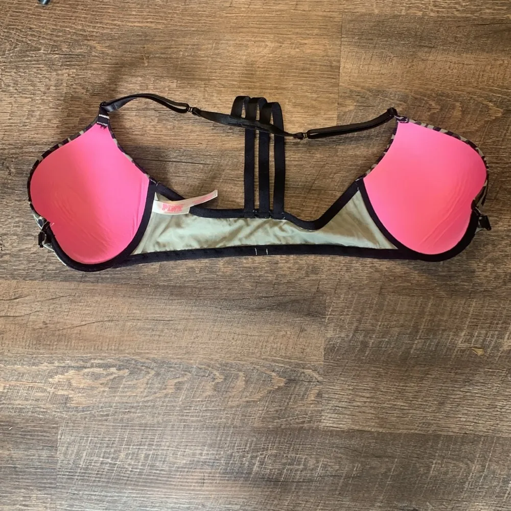 Victoria’s Secret PINK Wear Everywhere Animal Print Push-Up 34DD Front Clasp Bra - Image 6